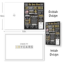 MOROLURU 10th Birthday Card, Funny 10th Birthday
