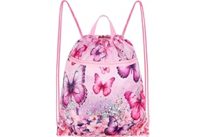 RLGPBON Drawstring Bag for Kids,Gym Bag Boys Waterproof Drawstring Backpack Swim Pool Bag for Boys and Girls Kids Beach Sport String Bag Shopping Swimming Travel Sackpack