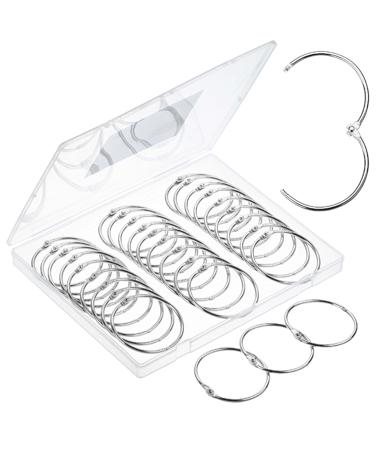 Photo 1 of Mr. Pen Loose Leaf Binder Rings - 30 Pack, 2 Inch Silver Metal Rings for Index & Flash Cards