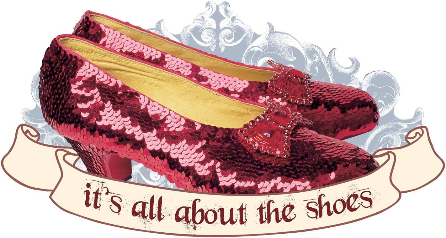 Paper House Productions 8.5" x 4.5" Die-Cut Wizard of Oz Ruby Slippers Magnet for Cars, Refrigerators and Lockers