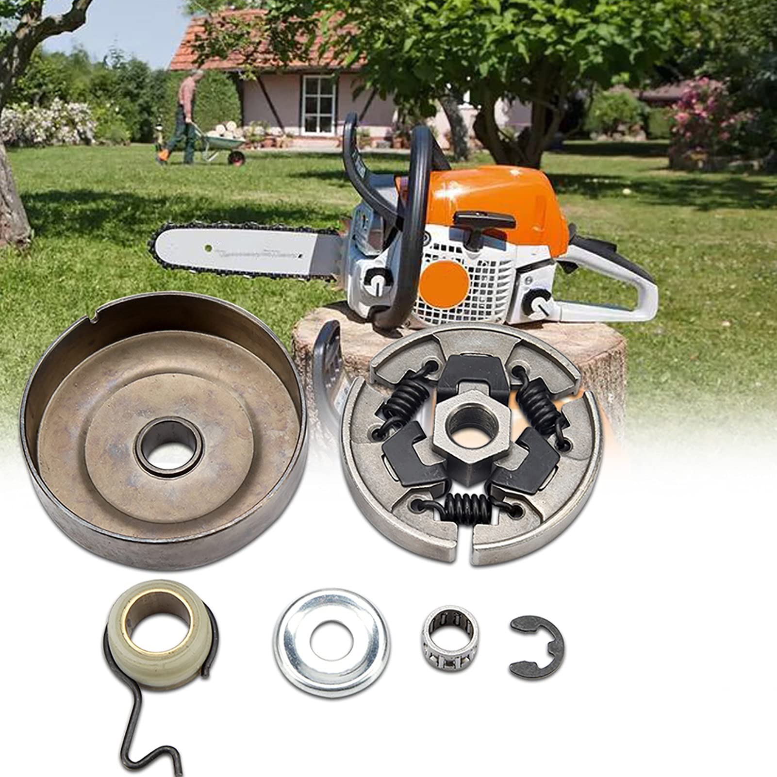 Ymiko Chainsaw Sprocket Bearing Clutch Kit for 018 023 025 MS170 MS180 MS210 MS230 MS250