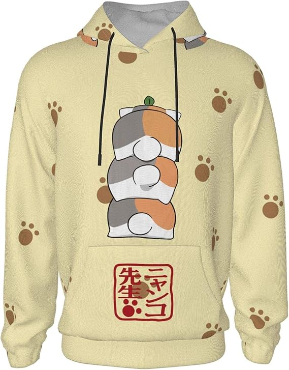 Amazon Co Jp パーカー キッズ 夏目友人帳 ニャンコ先生 猫 アニメ プルオーバー 長袖 ジュニア ジャージ フード付き 青少年 春秋冬服 男の子 女の子 服 ファッション小物