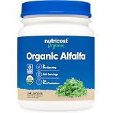 Nutricost Organic Alfalfa Powder 1LB, USDA Certified 100% Organic, Non-GMO | Vegetarian, Gluten-Free