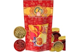 FOILED AGAIN! CHOCOLATE COINS Foiled Again! 2025 Lunar New Year Chocolate Coins - Year of the Snake - Gold and Red Foil - Prosperity and Good Fortune Gift - Pure Belgian Chocolate Red Envelope Fill