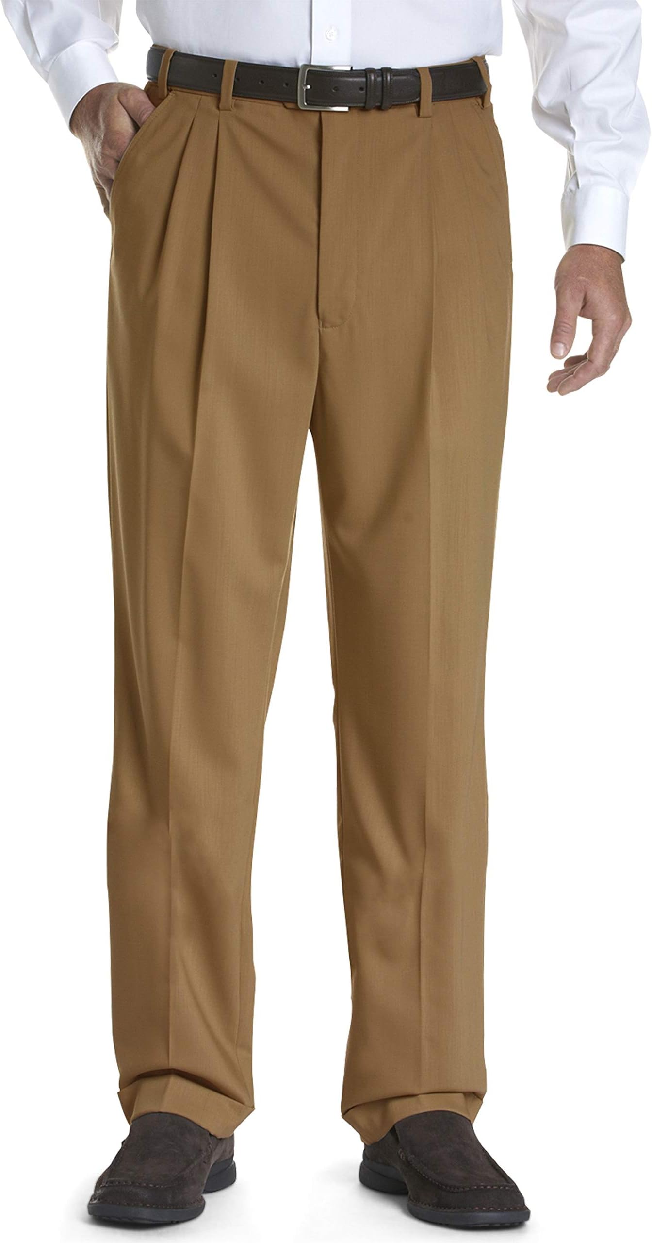 Gold Series DXL Big and Tall Continuous Comfort Pleated Sateen Dress Pants
