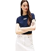 Tommy Jeans Womens Graphic Tee with Printed Logo Design