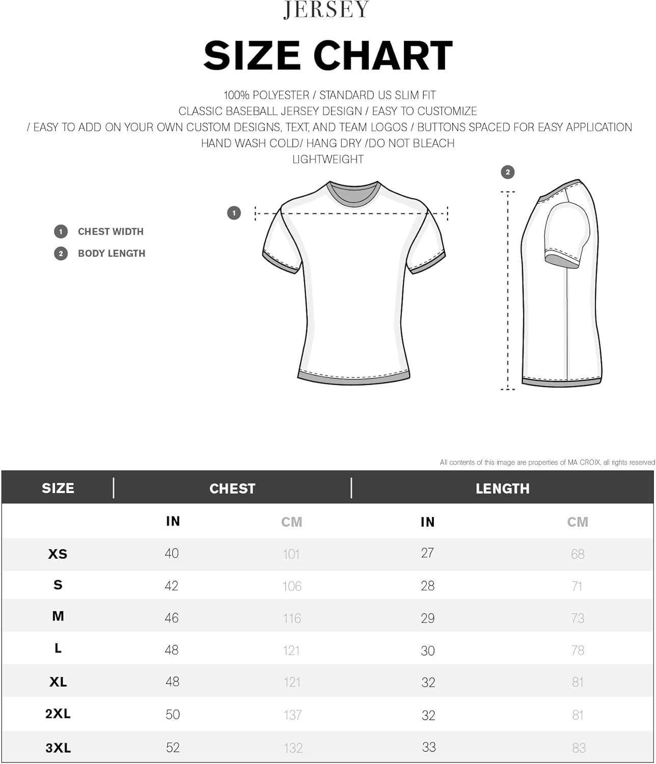 ma croix baseball jersey