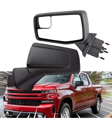 thumbnail image 2 of SAVYSPEDY Left Driver Side Mirror – 2019-2024 Chevy Silverado 1500, Manual Fold, Black (GM1320582) 2 of 5