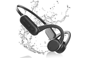 FEICO Bone Conduction Headphones, Bluetooth 5.3 Open-Ear Headphones with Mic - Built-in 32GB Memory & 10Hrs Playtime, IP68 Waterproof Bone Conduction for Running, Cycling, Walking