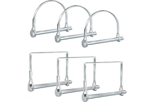 Pinailer Pack of 06 Trailer Pins – 2-3/4" x 1/4" (L x W) – Featuring PTO Pins, Lock Pins, Trailer Hitch Pins, and Shaft Locking Coupler Pins for Farm Trailers, Towing, Lawn Equipment and Hitches
