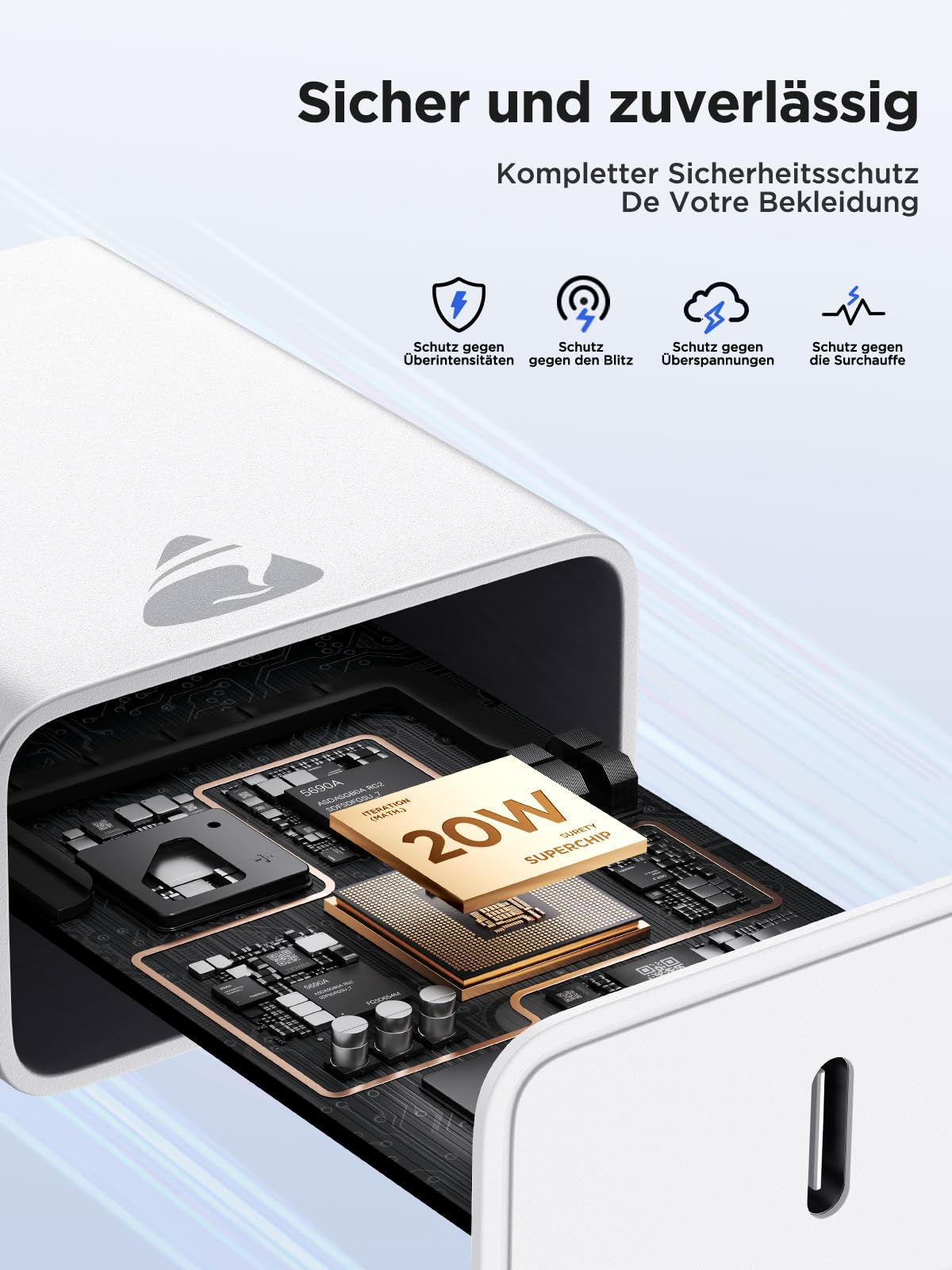 USB C Ladegerät, 2er Pack USB-C Stecker, 20W iPhone Netzteil Adapter PD3.0 Schnellladegerät für iPhone 17 16 15 14, Ladestecker USBC Ladeadapter für Samsung iPad Handy,Fast Charger Type C Netzstecker 5