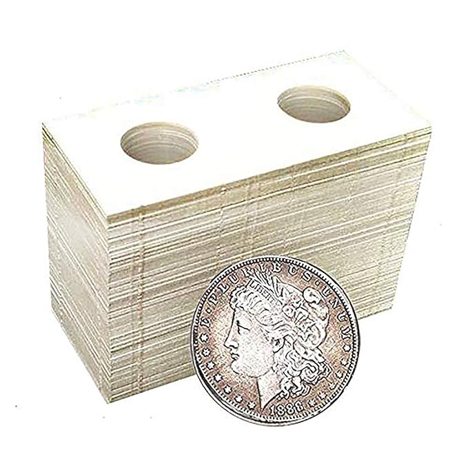 Cardboard Coin Holders, Liangxiang 100PCS Currency Holders Flip Mega