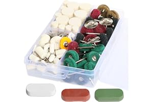 HIQALTY 150 PCS Polishing Buffing Wheel for Dremel Polishing Kit, Abrasive Buffing Polishing Wheel Set for Rotary Tool Accessories, with 3mm Shank