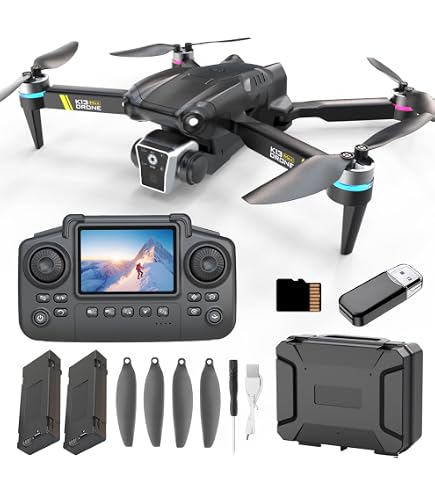 Nsssunnre E88 WiFi FPV Drone avec Grand Angle 4K HD Double CaméRa Pliable Altitude Maintenue TéLéCommande Quadrirotor Drones Professionnels