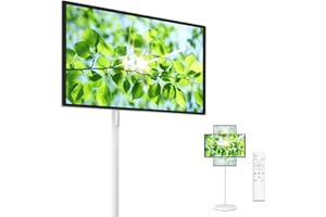 N newline 27" Rolling TV, EDLA-Certified Portable TV, Android 13, 8 GB +128 GB, Built-in 20,000 mAh Battery, 14H Playtime, Wireless Casting,10-Point Touch Screen Monitor for Home, Office, Gym