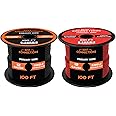 BEST CONNECTIONS 12 Gauge Automotive Primary Wire Bundle (100ft Each, Red & Black) | Ideal for Car Audio, Automotive, and Trailer | Durable Primary/Remote, Power/Ground Electrical Wiring