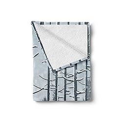 Ambesonne Winter Throw Blanket, Fox Walking into