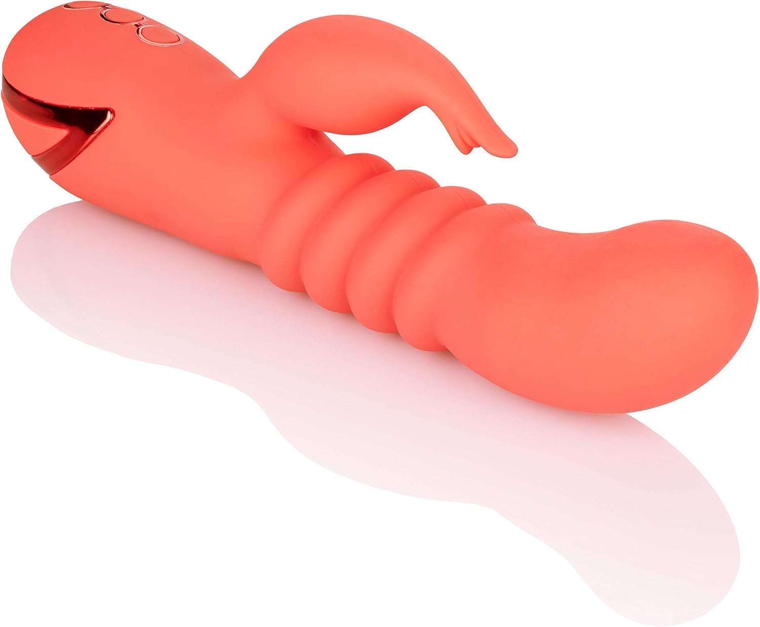 California Exotic Novelties Dreaming Oranage County Cutie Thrusting Silicone Massager, Orange - Image 4