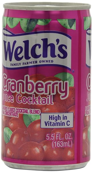 Welch's Juice cocktail cranberry metal 5.5oz (041800288007)