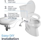 Luxe Bidet NEO 320 Dual Nozzle Hot Cold Water Non-Electric Bidet Attachment view 6