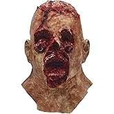 Derlinvine Scary Zombie Head Mask with Proptosis Eyes, Creepy Face Masks for Adults Halloween Decor Party Props