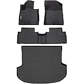 Wailtnb-Car Floor Mat for Hyundai Santa Fe 2019-2020 All-Weather Mat Protection Black Accessories
