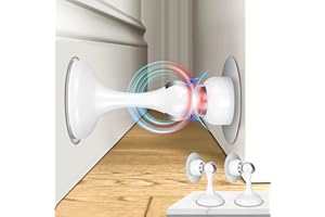 Profasion Magnetic Door Stoppers 2 Pack, Stainless Steel Door Stops for Wall and Floor Mounting, Door Holder Keep Door Open, No Drilling Door Stop with 3D Adhesive Tapes, White