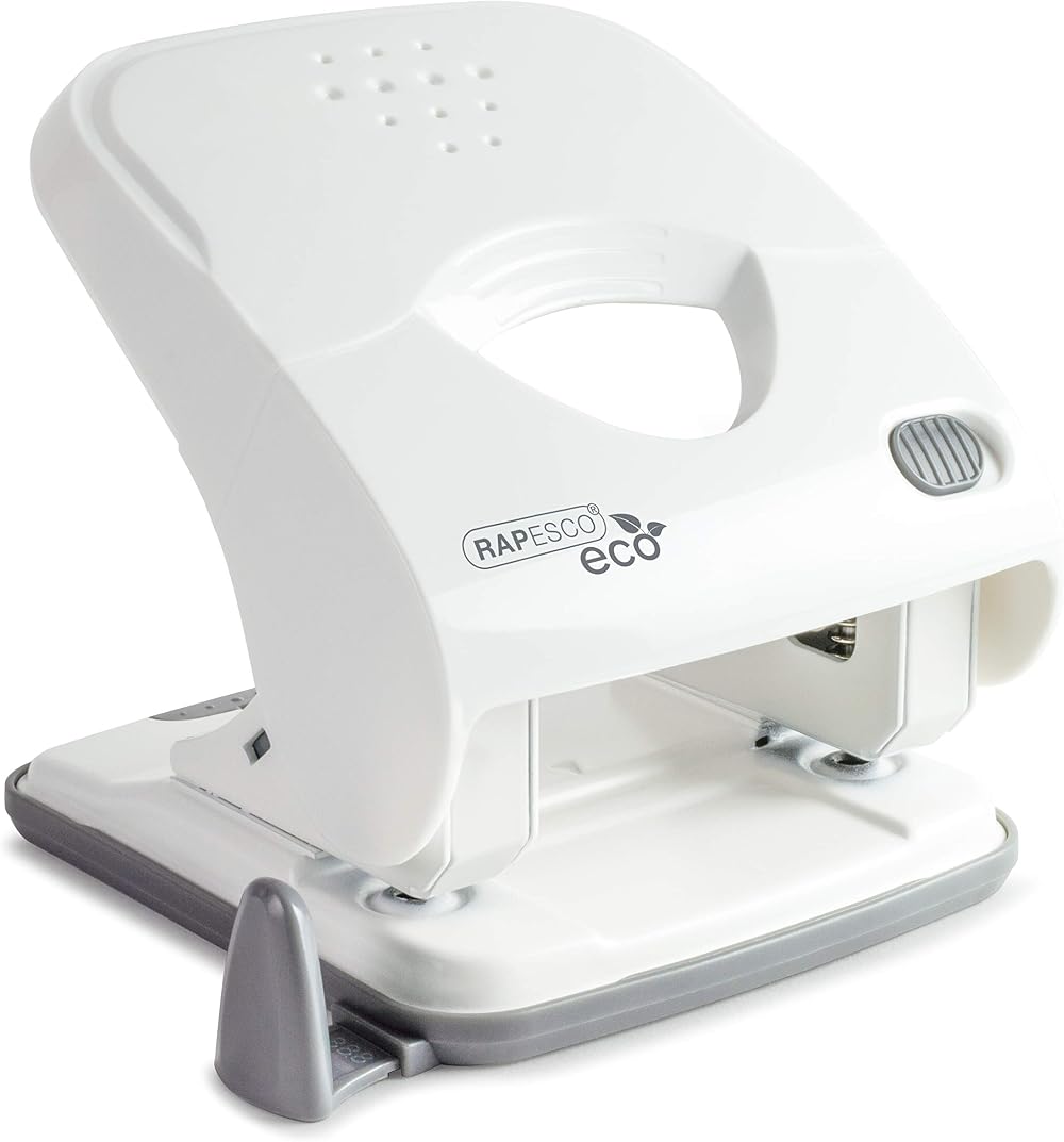 Rapesco 1526 ECO X5-40ps 2 Hole Punch 40 Sheet Capacity Soft White