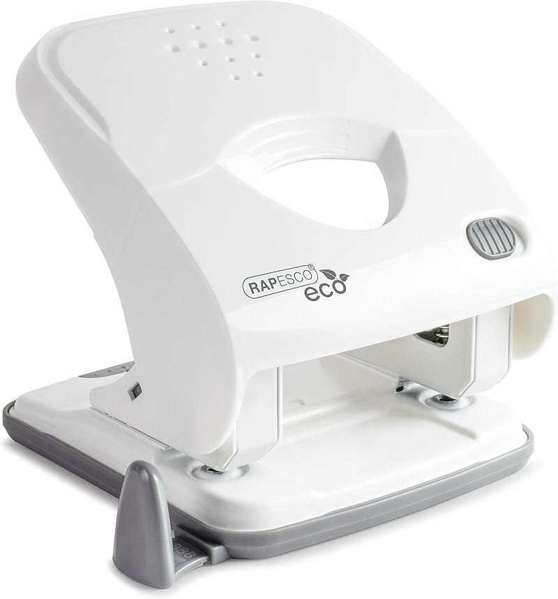 Rapesco 1526 ECO X5-40ps 2 Hole Punch 40 Sheet Capacity Soft White