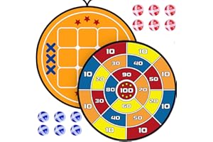 FINDITOP [2 Pack] Dart Board Games for Kids, 2025 New Sticky Tic Tac Toe Dart Game Set with Carry Bag, Indoor Outdoor Games Backyard Games, Boys Toys Birthday Gifts for 4 5 6 7 8 9 10 11 12 Year Old Boys Girls