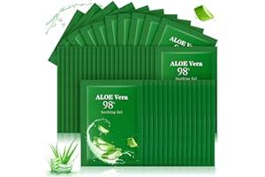 Siifert 60 Pcs Aloe Vera Gel Bulk Aloe Vera Soothing Gel 98% Organic Aloe Vera Moisturizer for Skin and Hair Travel Size Face Moisturizer for Sunburns relief Soothing Aloe