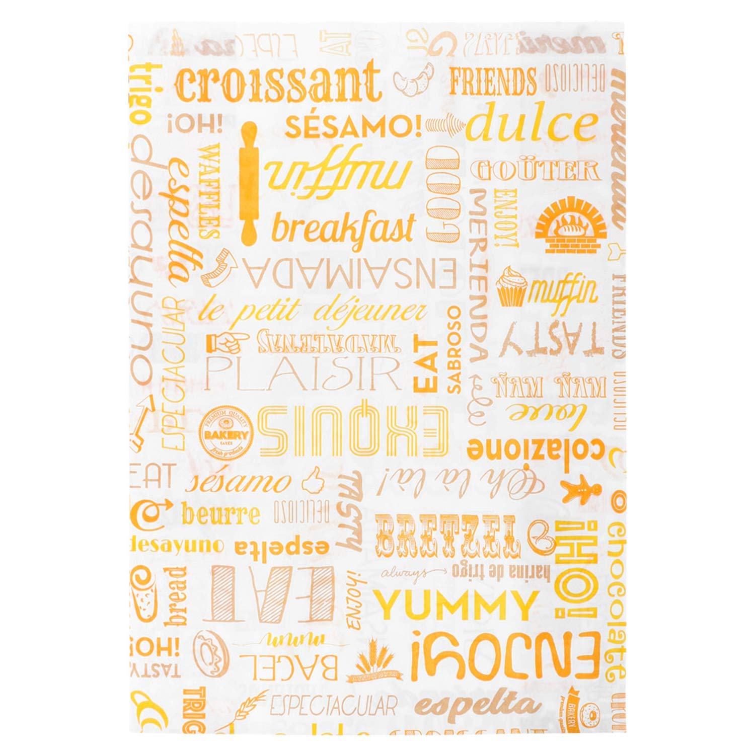 Croissant Bags "Parole" 32 Gsm 19+8X26 Cm White Cellulose - 500 Units