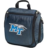 Broad Bay Middle Tennessee Toiletry Bags Or Hanging Middle Tennessee Shaving Kits for Men Official MTSU Logo Travel Bags (Multi Color - Navy)