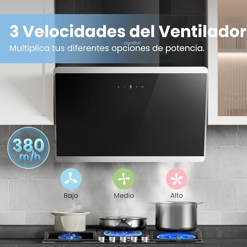 ' CH60J64ET4A2B Campana Extractora Inclinada, 380m³/h, 60cm, A＋＋