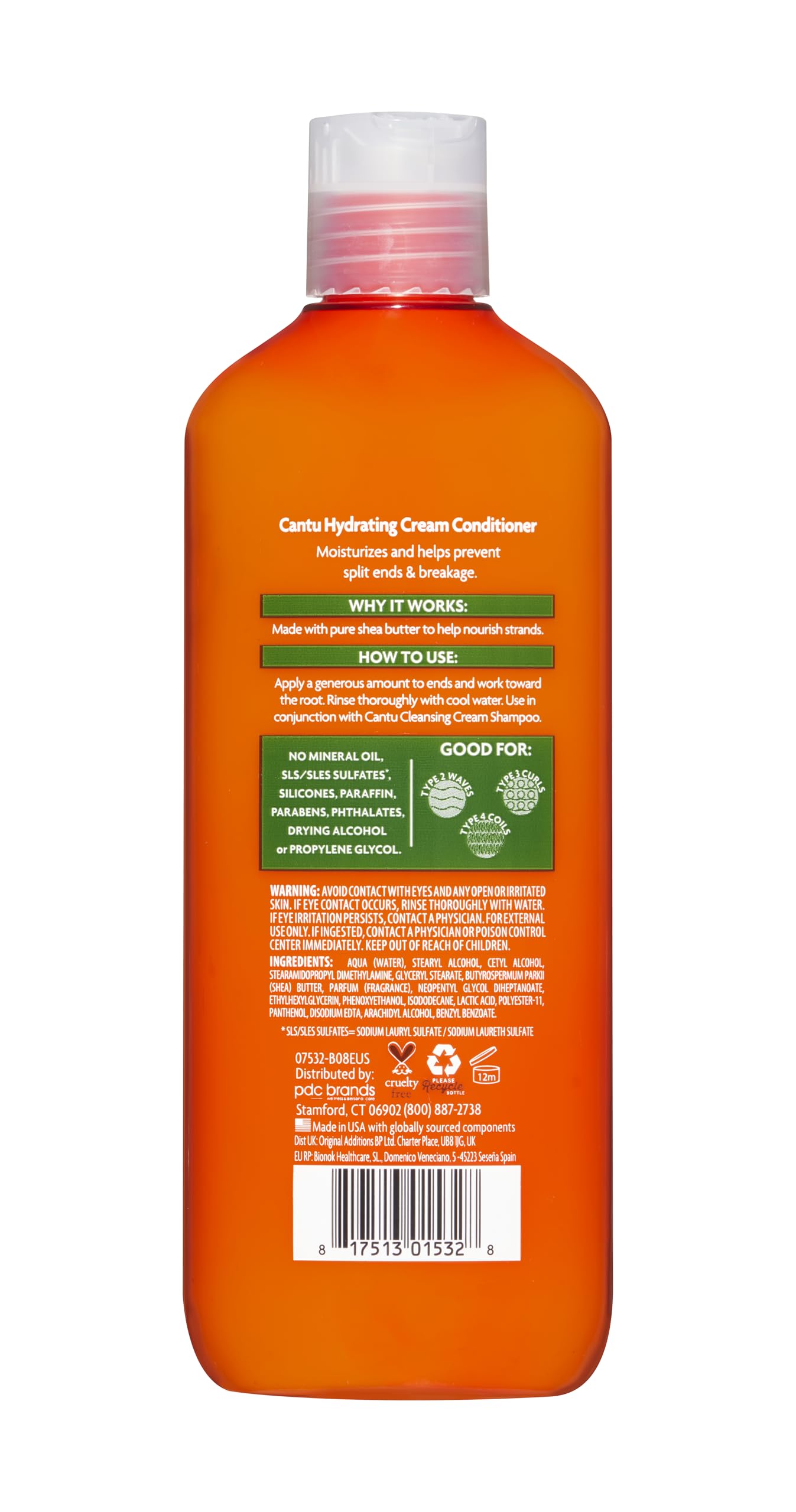 Cantu Shea Butter for Natural Hair Hydrating Cream Conditioner, 13.5 Ounce (07532-12/3EU)