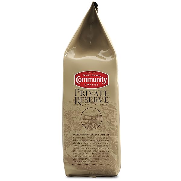 COMMUNITY COFFEE PRIVATE RESERVE LOUISIANA BLEND WHOLE BEAN COFFEE, DARK ROAST, 12 OUNCE BAG (PACK OF 1)