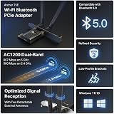 TP-Link Archer T5E AC1200 PCIe WiFi Card Bluetooth 4.2 Dual Band PC view 2