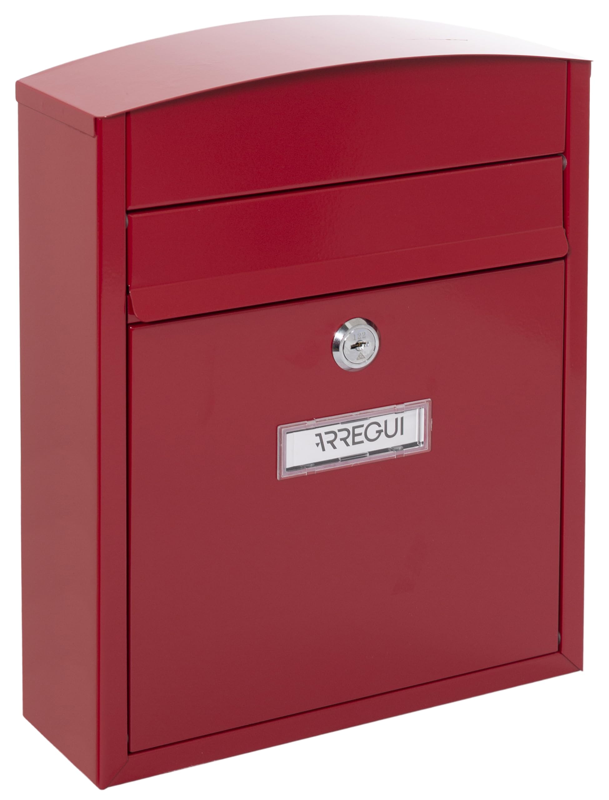 ARREGUI Compact E5736 Steel Individual Mailbox, Wall Mail Box, Outdoor Mailbox, Size S (DIN A5), Easy to assemble, Red