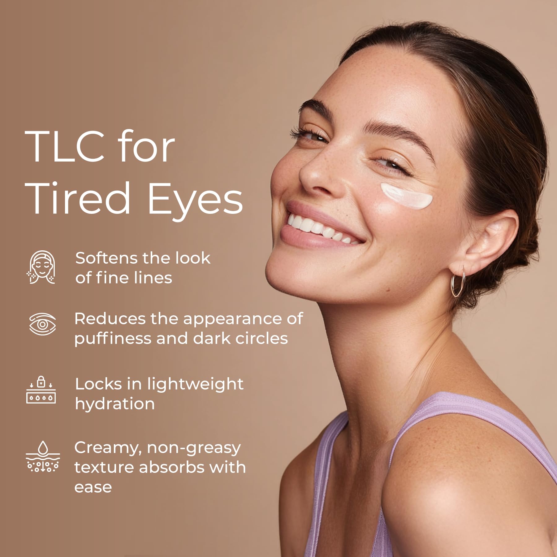 Tree to Tub Retinol Under Eye Cream for Dark Circles, Puffiness, Wrinkles, Bags Under Eyes - Sensitive Skin Night Eye Moisturizer for Women & Men w/Hyaluronic Acid, Organic Green Tea, Natural Ginseng