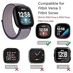Vancle Nylon Bands for Fitbit Versa 4 Bands/Fitbit