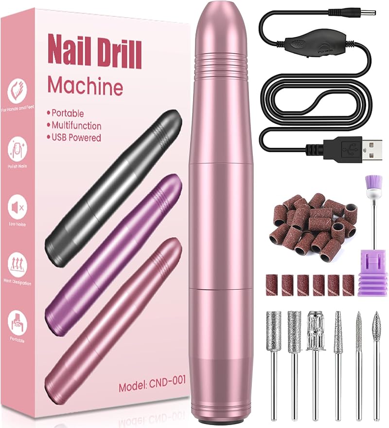 KOOFIT Nail Drill Professional Electric Nail Files 20000RPM USB USB-C