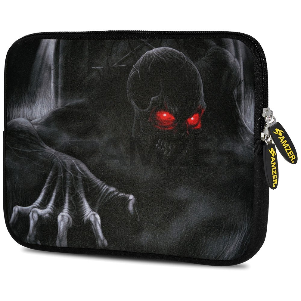 Amzer Red Skull Eyes Design Neoprene Soft Sleeve for Up to 7.75 inch Tablet