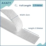 AXATY Hook and Loop Tape 20mm x 2.5m Self Adhesive White 2 Rolls view 3