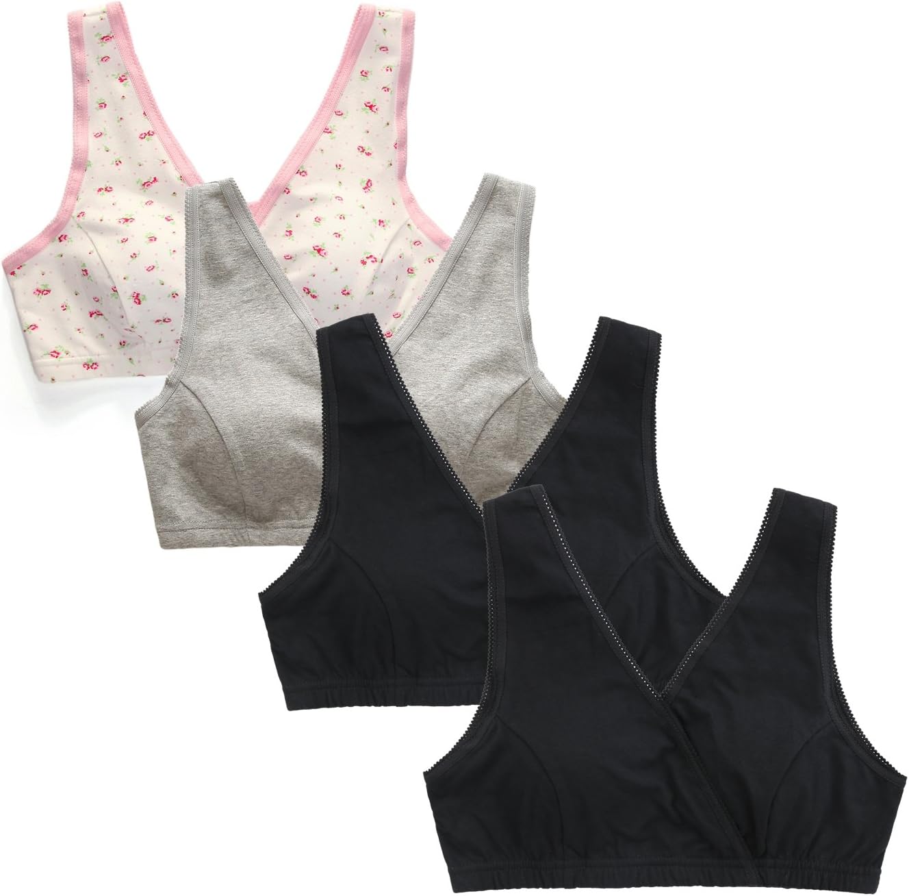 Nursing Bra Maternity Bra Pack Wrap Sleep Bra for Maternity to Nursing Seamless Cotton for Breastfeeding