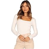 Petal & Pup Womens Shani Ribbed Knit Top - White