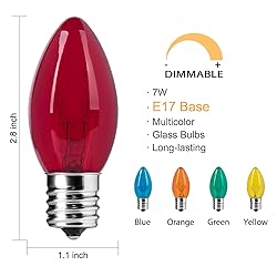 C9 Bulb String Lights Outdoor 100 Feet Multicolored
