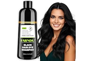 DYEING 221 BC FARNDU Black Hair Dye Shampoo for Women and Men, 3 in 1 Hair Color Shampoo for 100% Gray Coverage