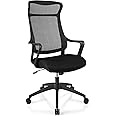 Realspace® Lenzer Mesh High-Back Task Office Chair, Black, BIFMA Compliant