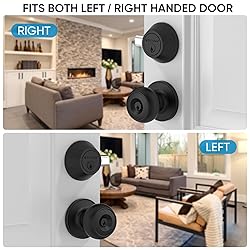 TICONN Round Door Knobs, Ball Door Knob with Dead