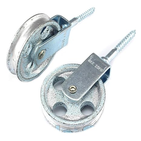 Umlenkrolle/Vogelrolle / Seilrolle mit Holzgewinde 54mm 25 kg